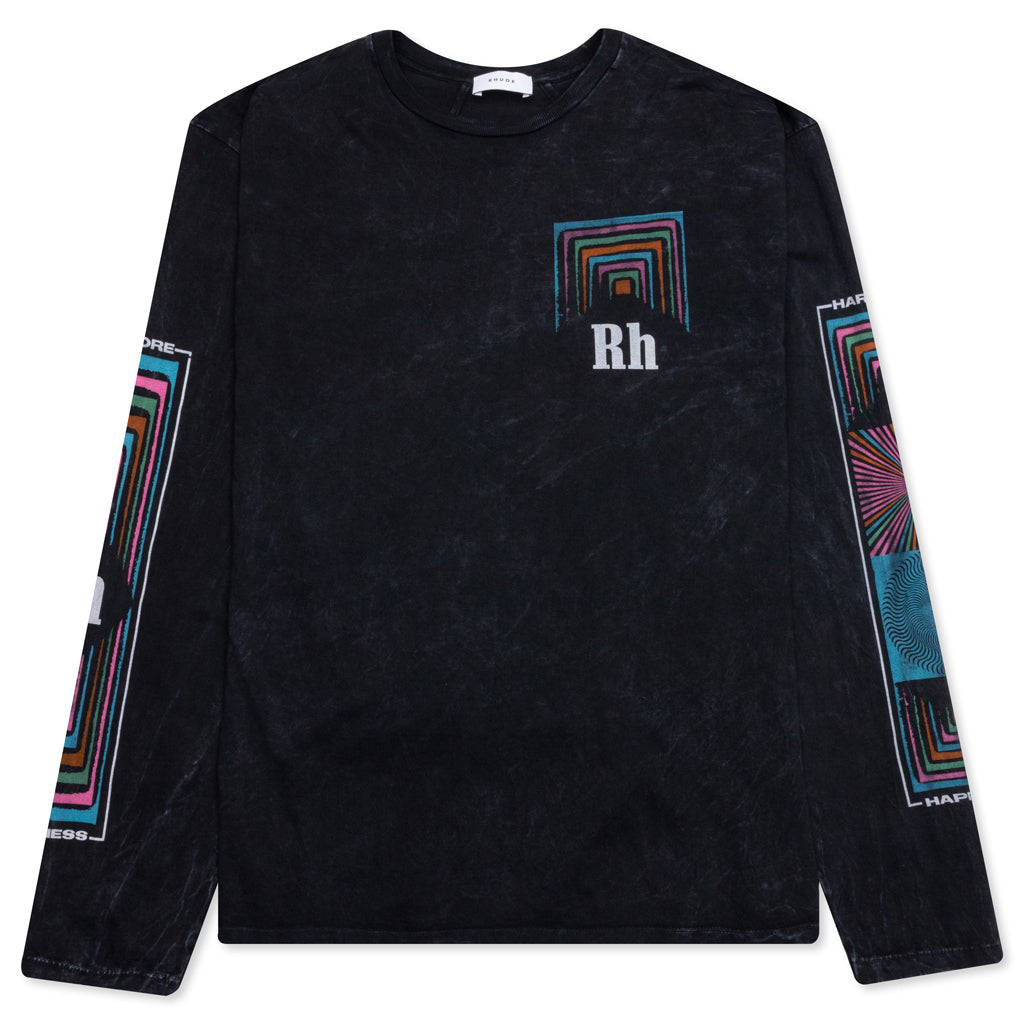 Box Perspective Graphic L/S - Black