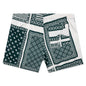 Card Print Swim Trunk - Green/White
