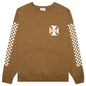 Classic Checkers Graphic Crewneck - Tan
