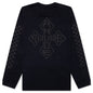Rhude Cross Logo L/S Tee - Vintage Black