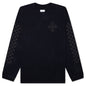 Rhude Cross Logo L/S Tee - Vintage Black