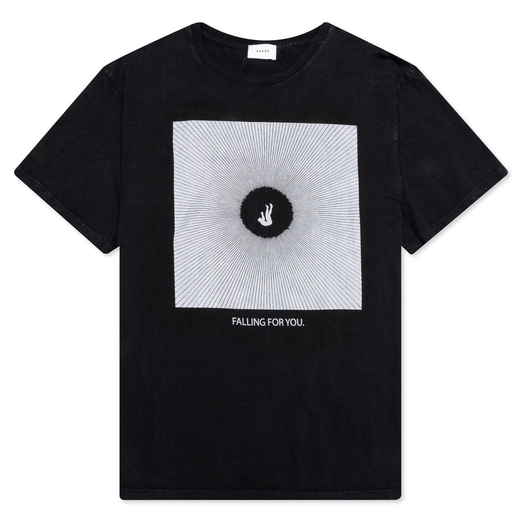 Falling For You Graphic Tee - Black