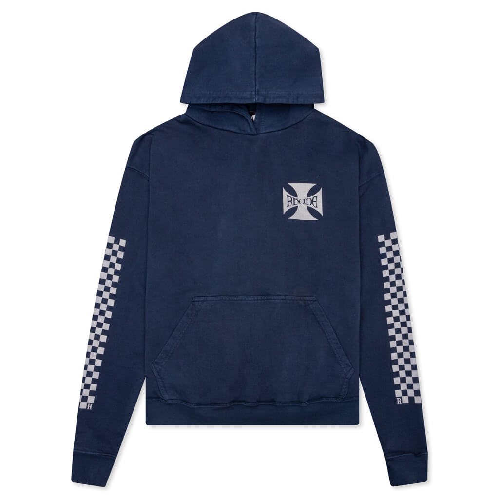 Graphic Hoodie - Classic Checkers Blue