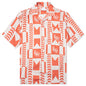 Grasse Button Up - Orange/Ivory