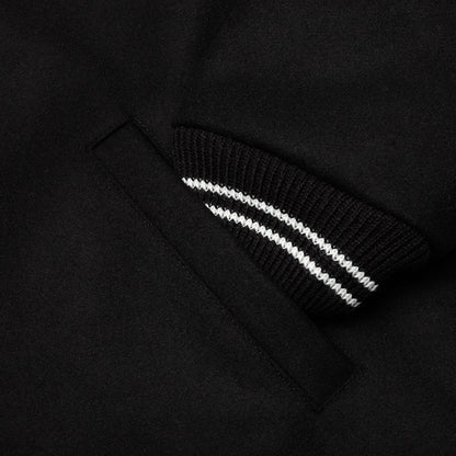 Lightning Varsity Jacket - Black