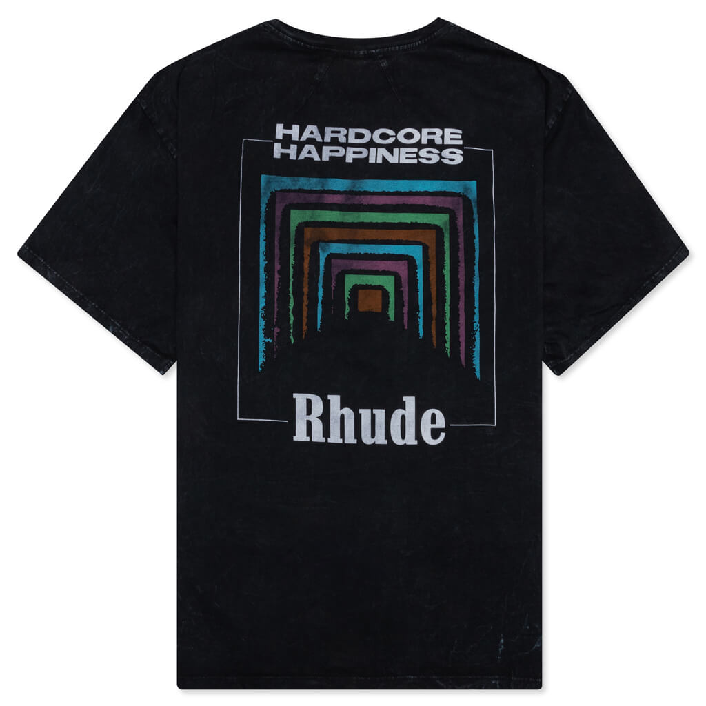 Neon Box Perspective Graphic Tee - Black