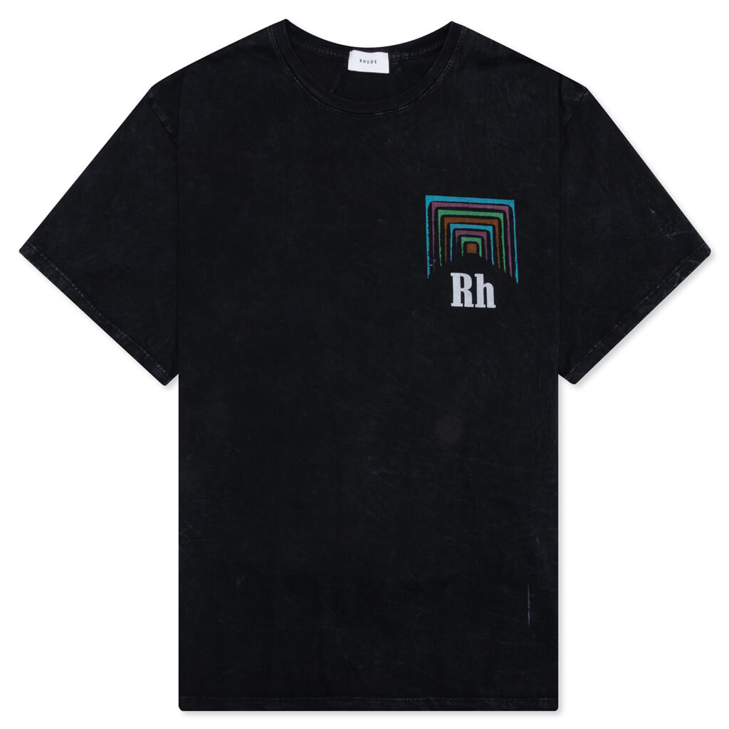 Neon Box Perspective Graphic Tee - Black