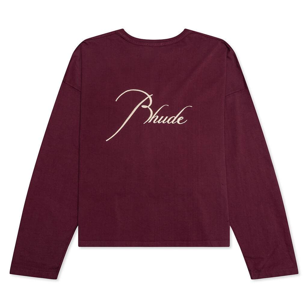 Reverse L/S Tee - Bordeux