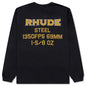 Rhude Steel L/S Tee - Vintage Black