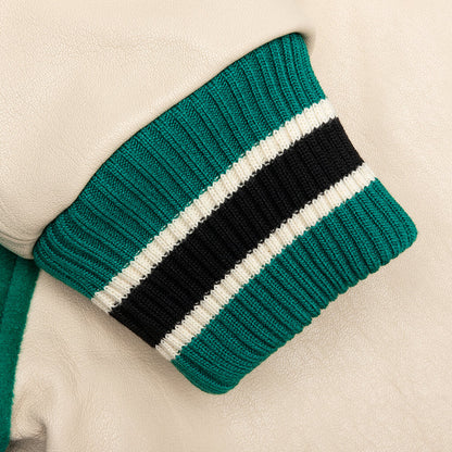 Tile Varsity Jacket - Menthol/Creme