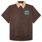 Twill Stripe Mechanic Shirt - Brown/Tan