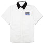 Twill Stripe Mechanic Shirt - White/Black