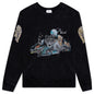 Wolf In Nature Graphic Crewneck - Black