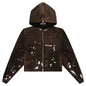 Rose Zip Hoodie - Welder Brown
