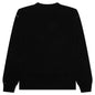 Wool Patch Mending Roundneck Sweater - Black