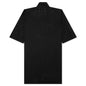 Point Collar Short Sleeve Shirt - Black