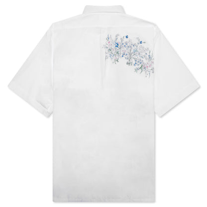 Flowers Poplin Shirt - White