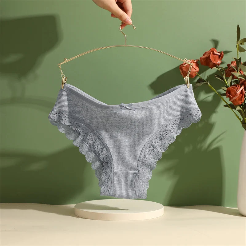 Lace Brazilian Panties Women Low Rise Cotton Underwear
