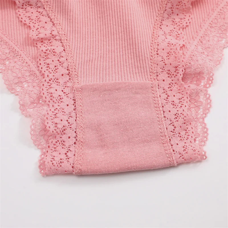 Lace Brazilian Panties Women Low Rise Cotton Underwear
