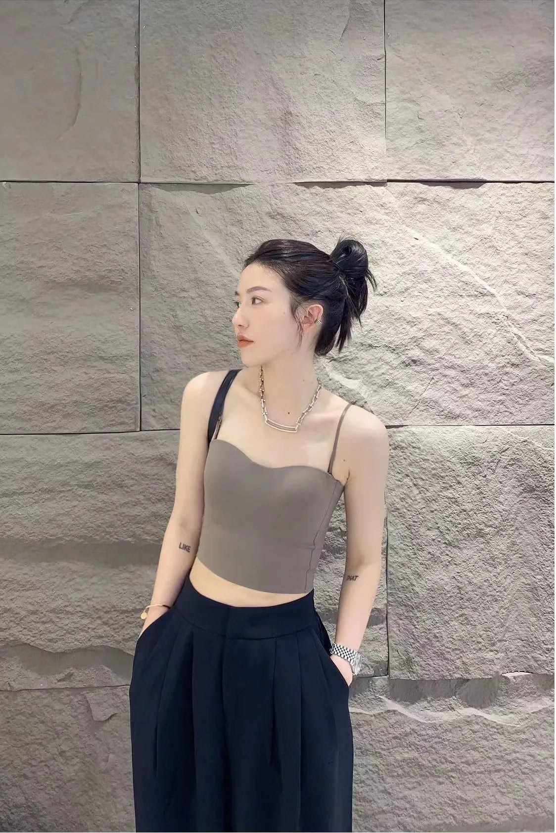 Seamless Yoga Tank Top Bra for Women U-Back Gym Vest