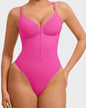Seamless Bodysuit Shapewear Women Zip Front Tummy Control