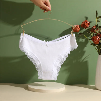 Lace Brazilian Panties Women Low Rise Cotton Underwear