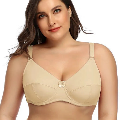 Plus Size Underwire Bra No Pad Unlined Support Bra
