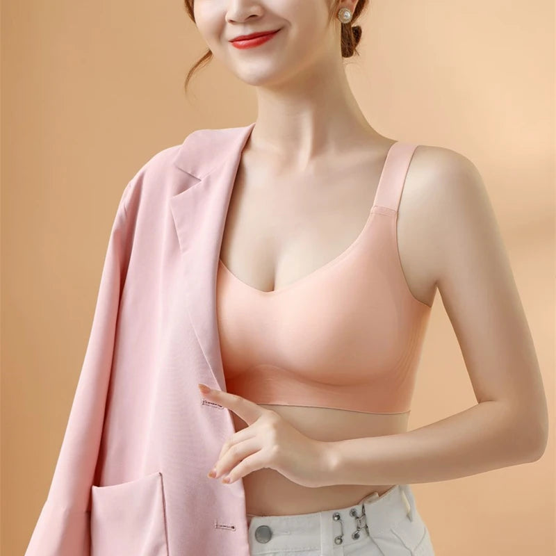 Seamless Soft Support Bra Women Adjustable Thin Bra