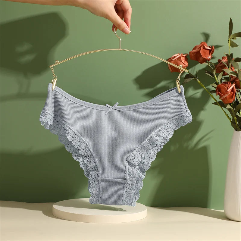Lace Brazilian Panties Women Low Rise Cotton Underwear