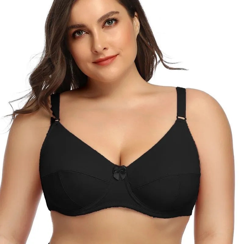 Plus Size Underwire Bra No Pad Unlined Support Bra