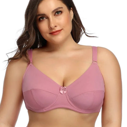 Plus Size Underwire Bra No Pad Unlined Support Bra