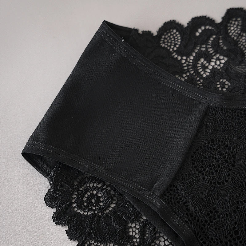 Floral Embroidery Lace Panties 3PCS Sexy Women Briefs