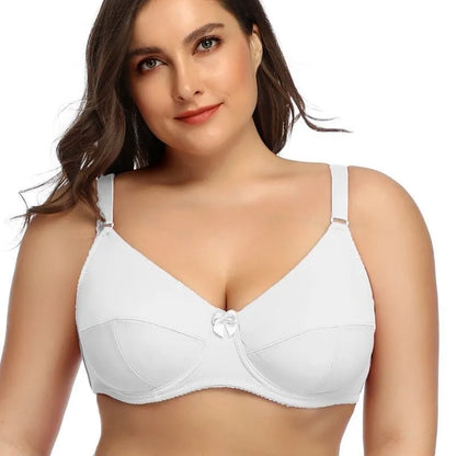 Plus Size Underwire Bra No Pad Unlined Support Bra