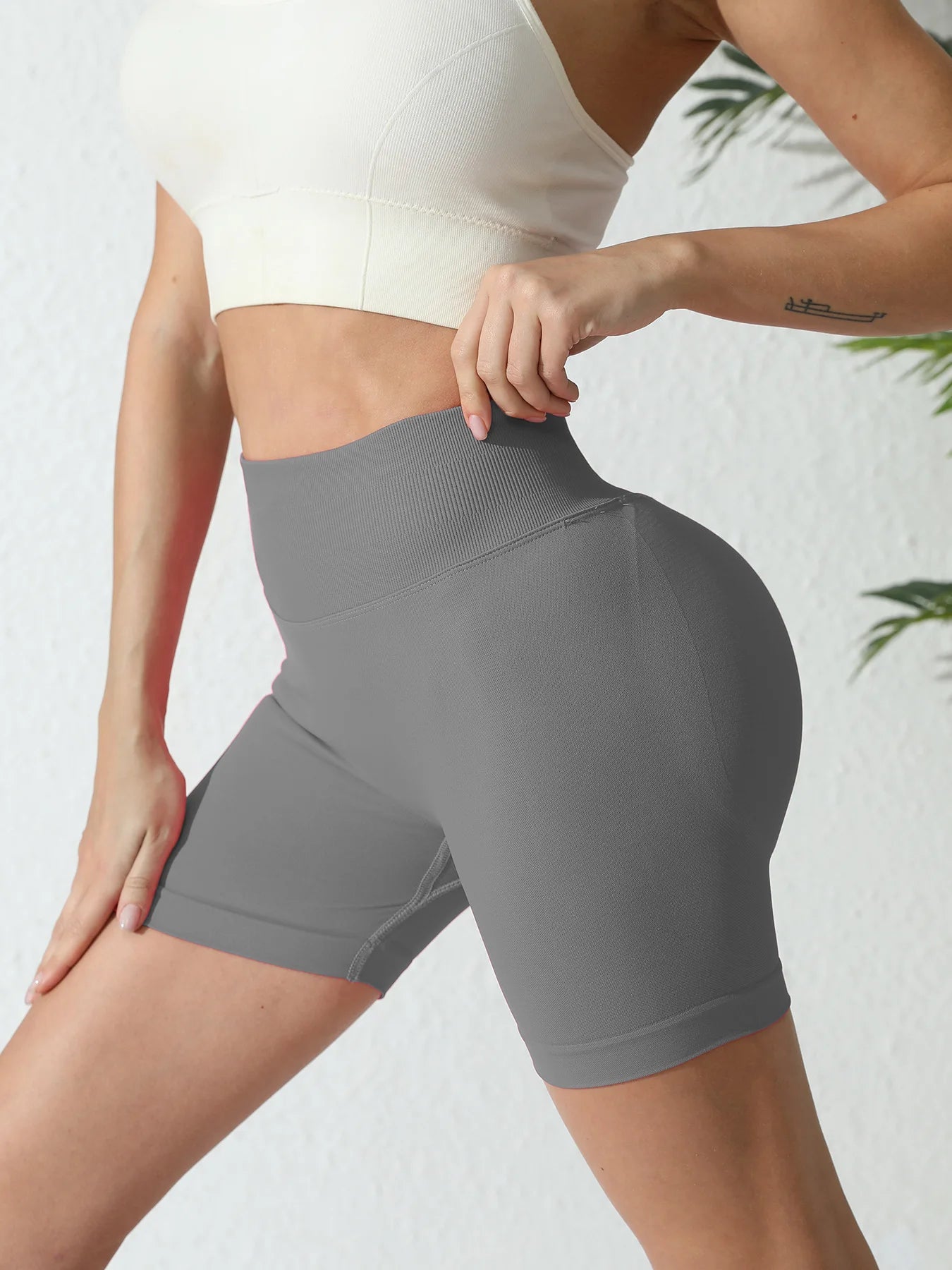 High Waisted Yoga Shorts Women Fitness Running Shorts