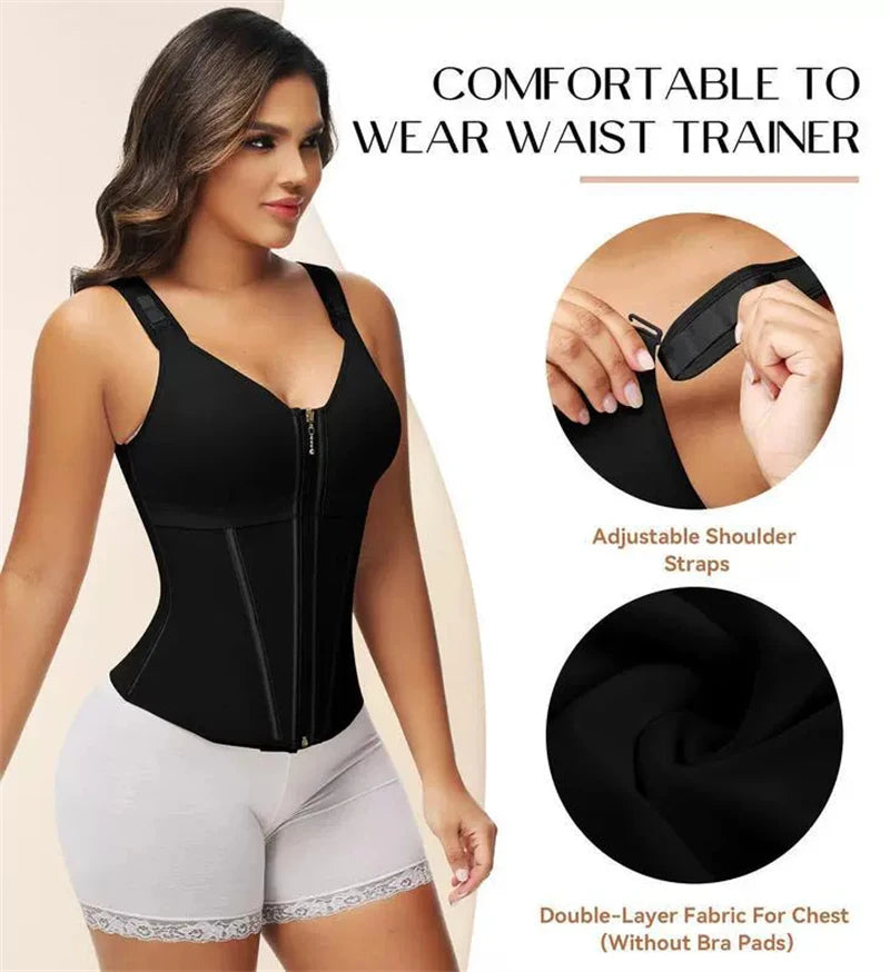 Colombian Fajas Waist Trainer Bodysuit Tummy Control Shaper