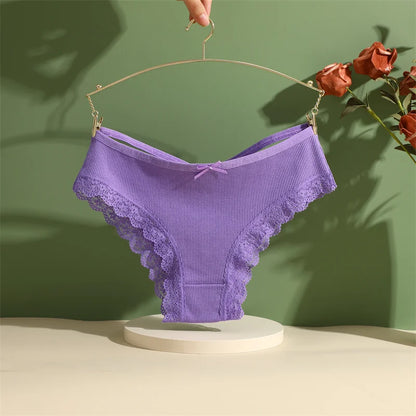 Lace Brazilian Panties Women Low Rise Cotton Underwear