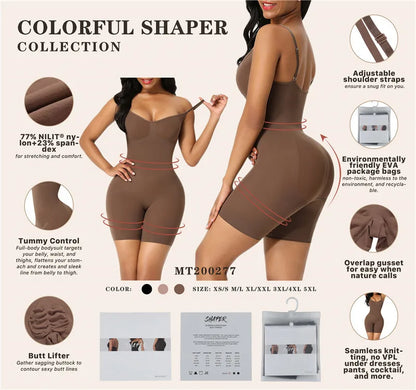 Seamless Shapewear Bodysuit for Women – Tummy Control