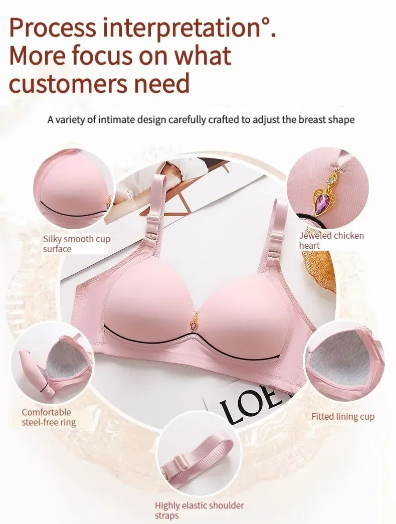 Wireless Push Up Bra Breathable Plus Size Bralette