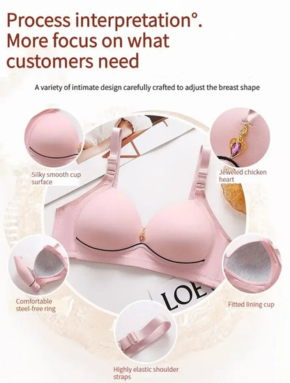 Wireless Push Up Bra Breathable Plus Size Bralette