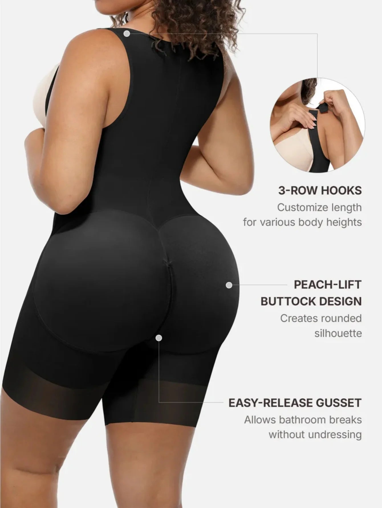U-Shape open bust shapewear  – Tummy Control & Butt Lift