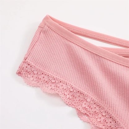 Lace Brazilian Panties Women Low Rise Cotton Underwear