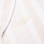 Stripped Cotton Towelling Boxy Fit Shirt - White/Beige