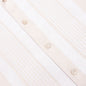 Stripped Cotton Towelling Boxy Fit Shirt - White/Beige