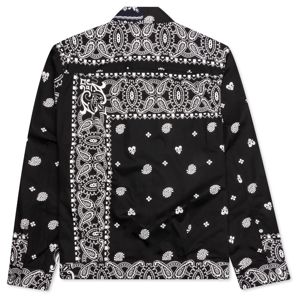 Archive Print Mix Jacket - Black/Navy