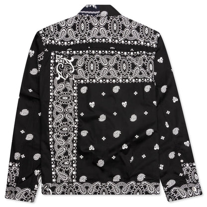 Archive Print Mix Jacket - Black/Navy