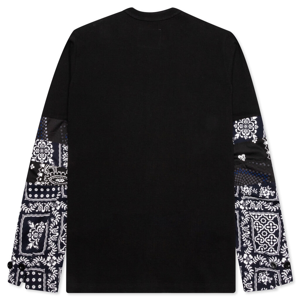 Archive Print Mix L/S T-Shirt - Black/White