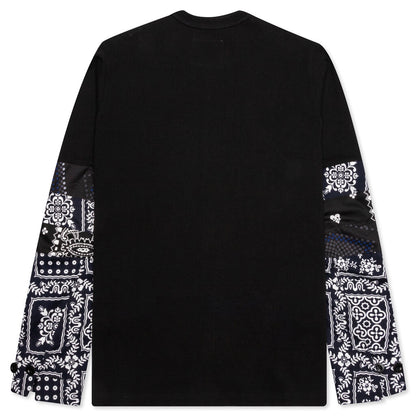 Archive Print Mix L/S T-Shirt - Black/White
