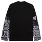 Archive Print Mix L/S T-Shirt - Black/White