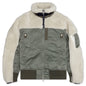 Faux Shearling Nylon Twill Blouson - Ecru
