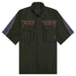 Floral Embroidery Mix Shirts - Khaki
